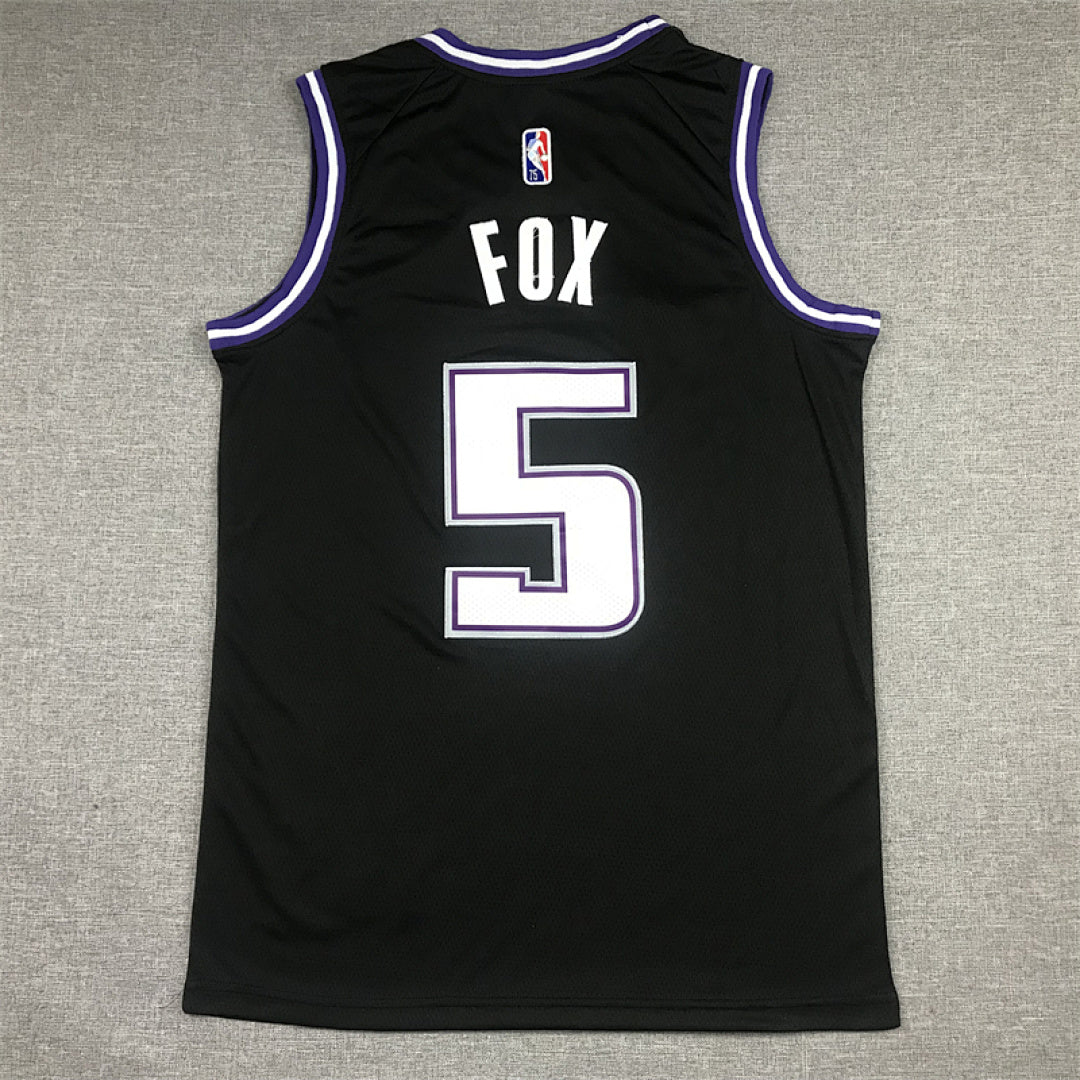 De'Aaron Fox #5 Sacramento Kings Black City Edition Swingman Embroidered Jersey