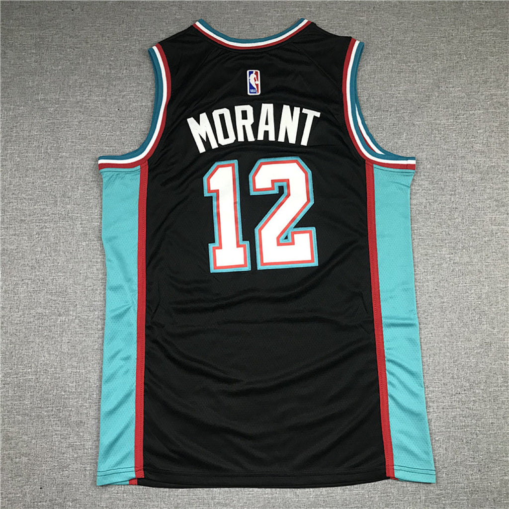 Ja Morant# 12 Memphis Grizzlies Black City Edition Swingman Embroidered Jersey