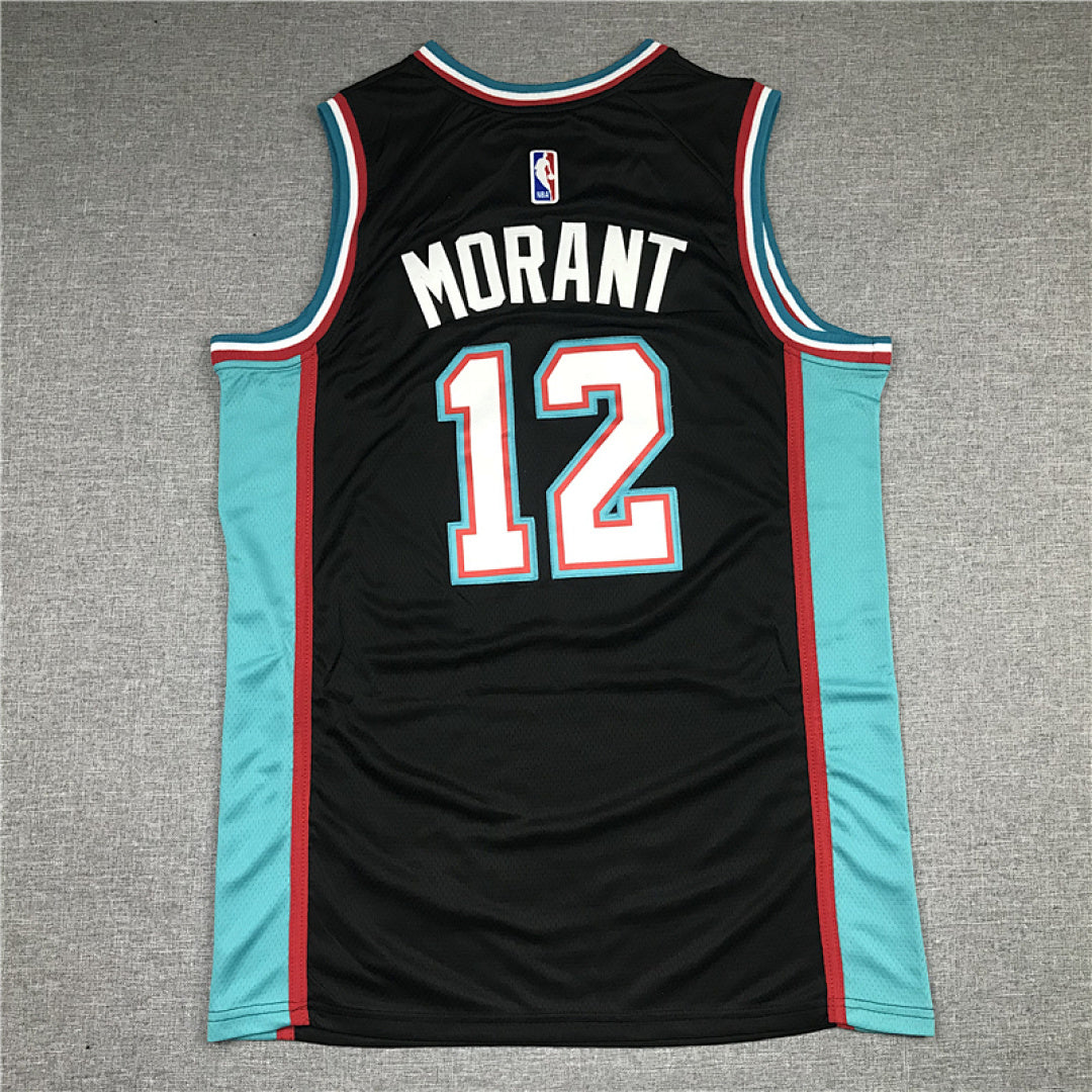 Ja Morant# 12 Memphis Grizzlies Black City Edition Swingman Embroidered Jersey
