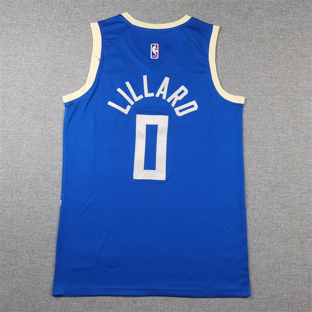 Damian Lillard# 0 Milwaukee Bucks 2025 City Edition Swingman Embroidered Jersey