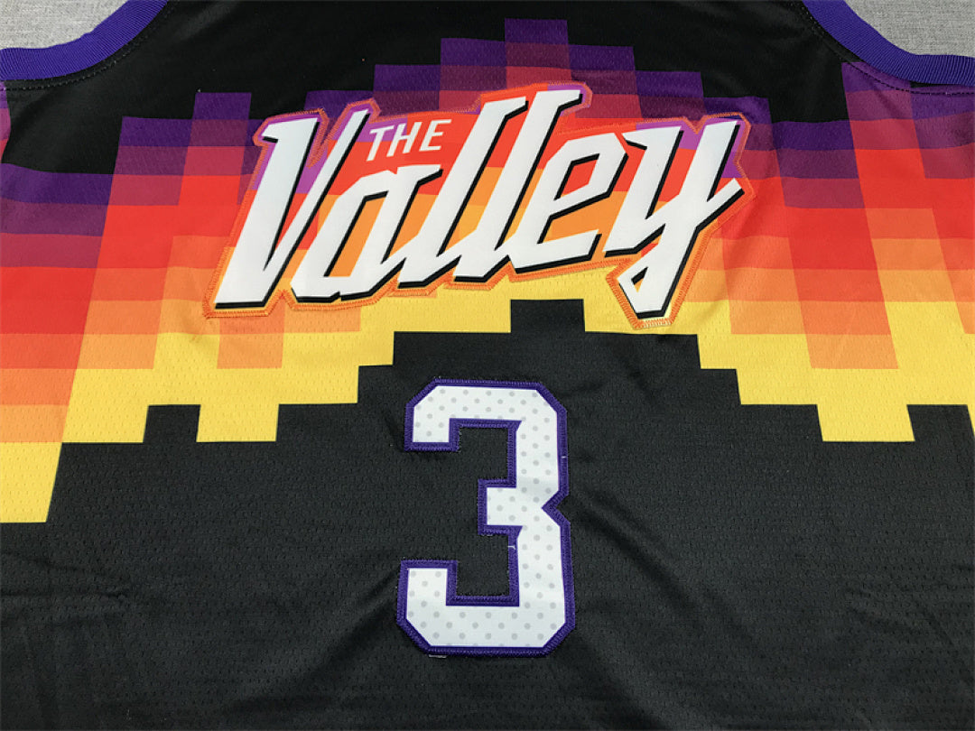 Chris Paul #3 Phoenix Suns Black 75th Anniversary Patch City Edition Swingman Embroidered Jersey