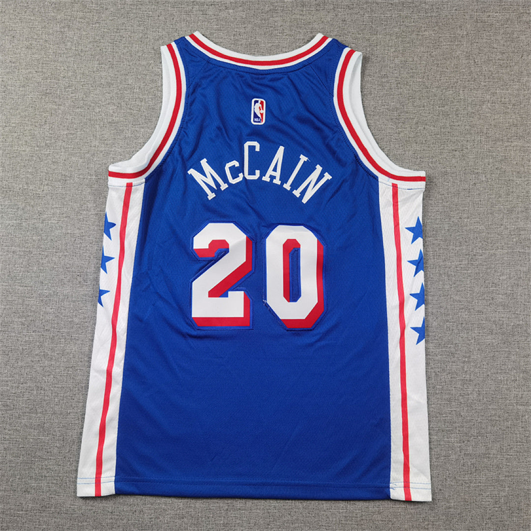 Youth Jared McCain Philadelphia 76ers #20 City Edition Embroidered Jersey
