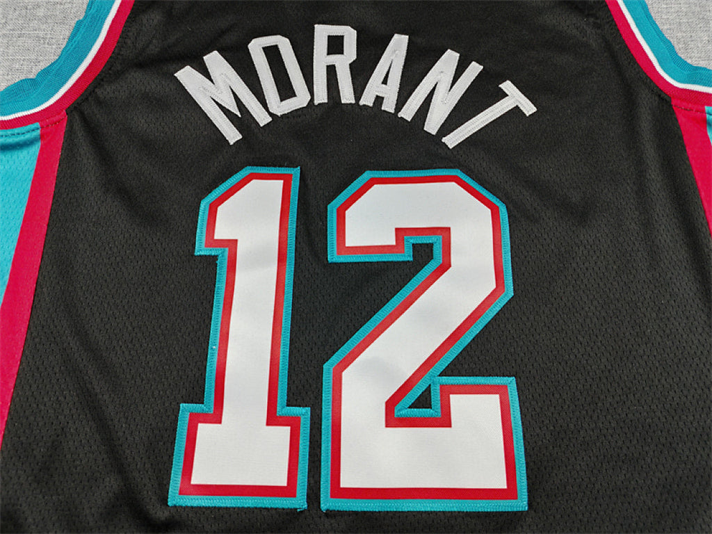 Ja Morant# 12 Memphis Grizzlies 2026 Black City Edition Swingman Embroidered Jersey