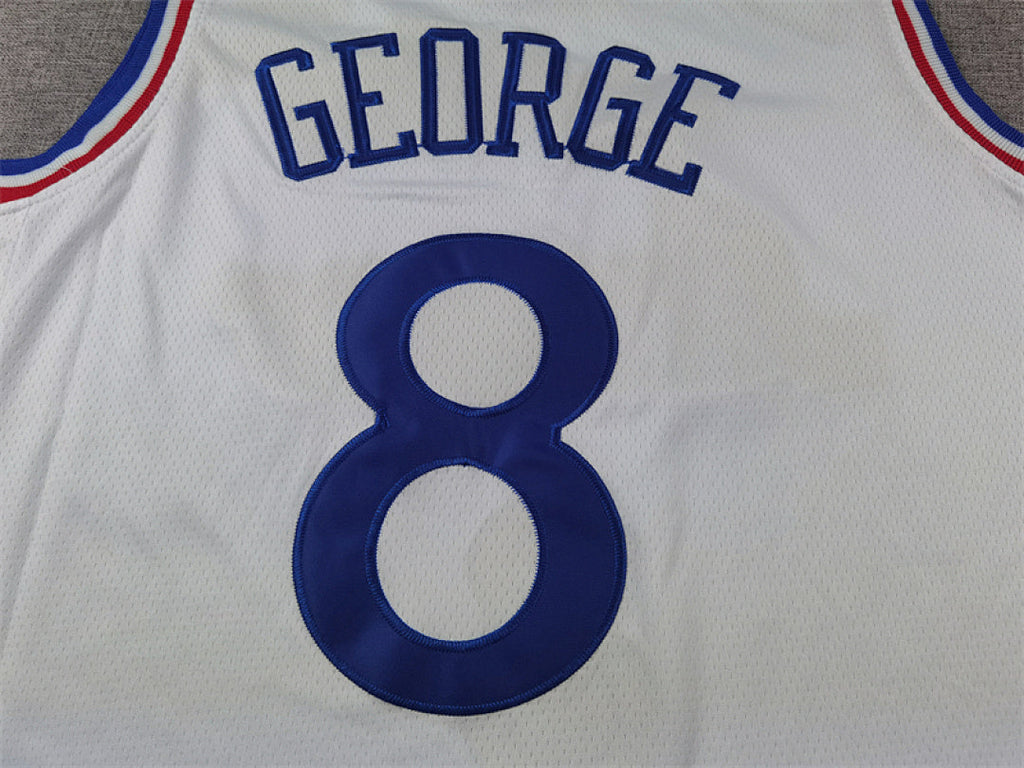 Paul George #8 Philadelphia 76ers White City Edition Swingman Embroidered Jersey