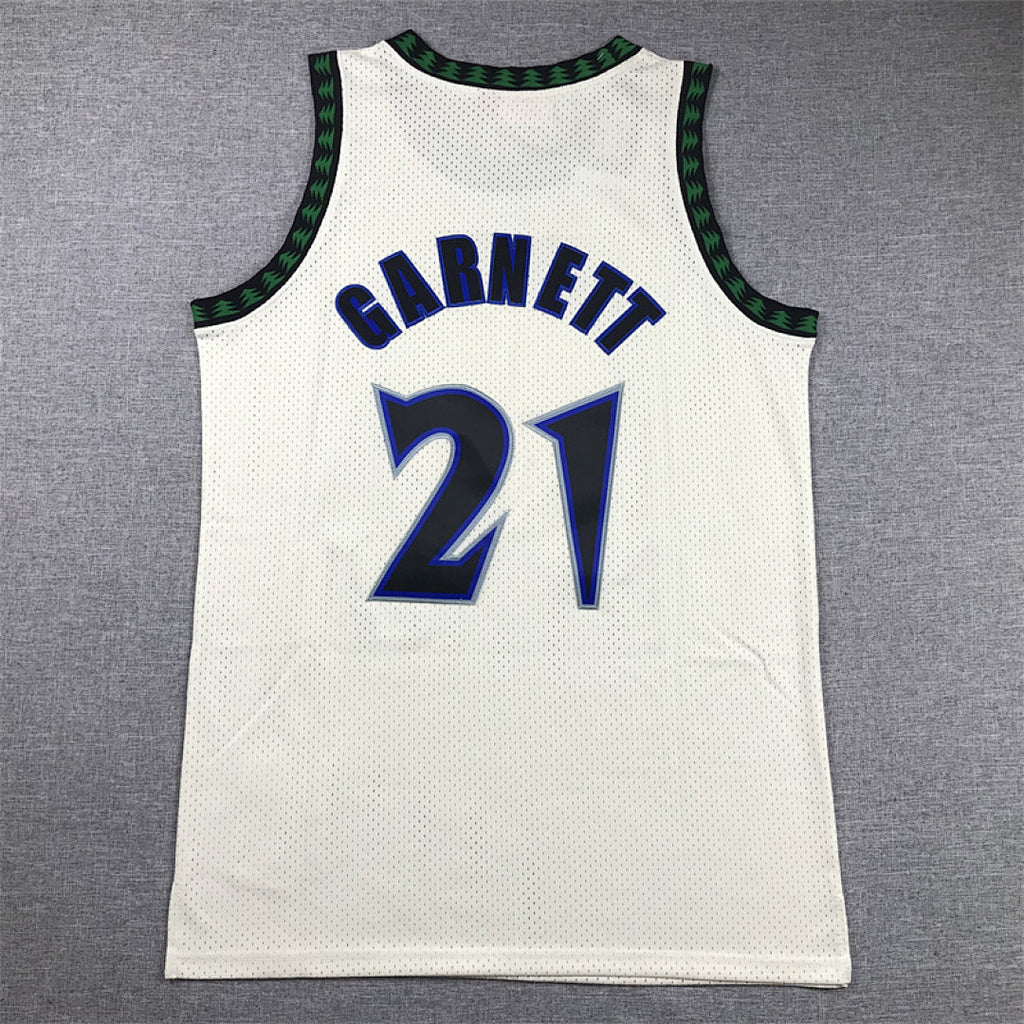 Kevin Garnett #21 Minnesota Timberwolves  Retro Throwback Embroidered Jersey