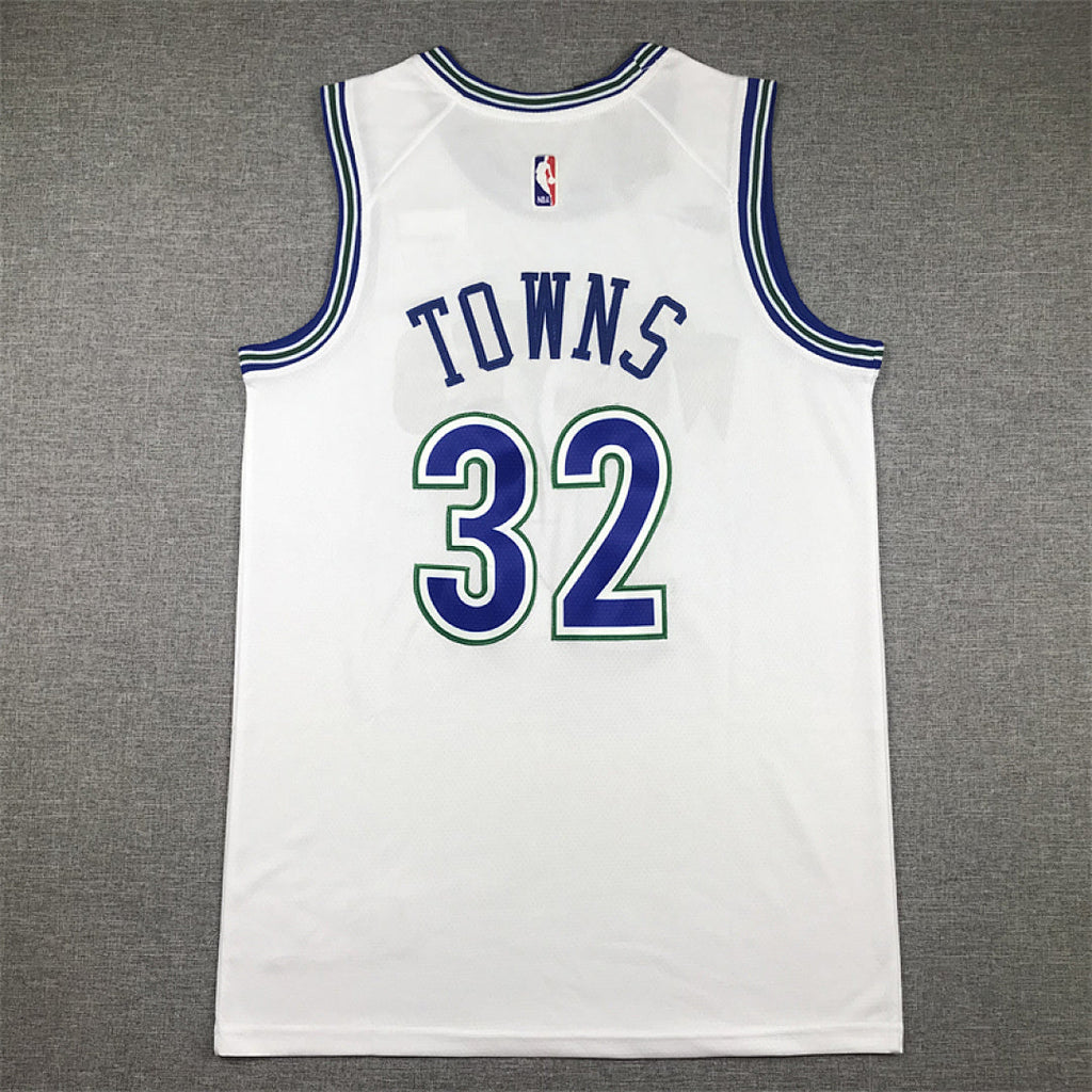 Karl-Anthony Towns #32 Minnesota Timberwolves White City Edition Swingman Embroidered Jersey