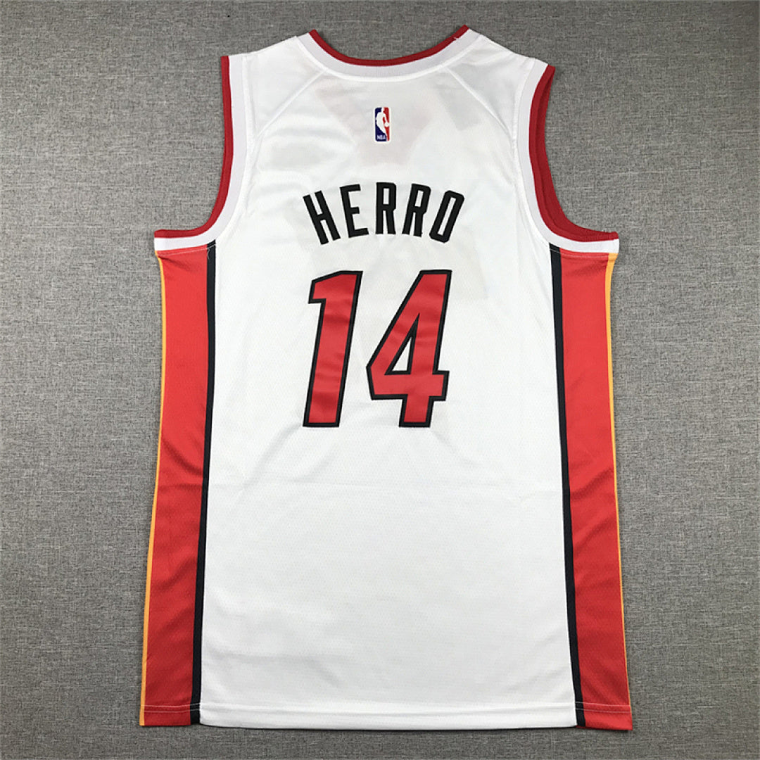 Tyler Herro# 14 Miami Heat White City Edition Swingman Embroidered Jersey