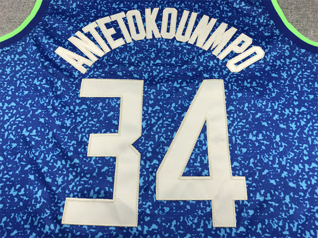 Giannis Antetokounmpo# 34 Milwaukee Bucks 2024 City Edition Swingman Embroidered Jersey