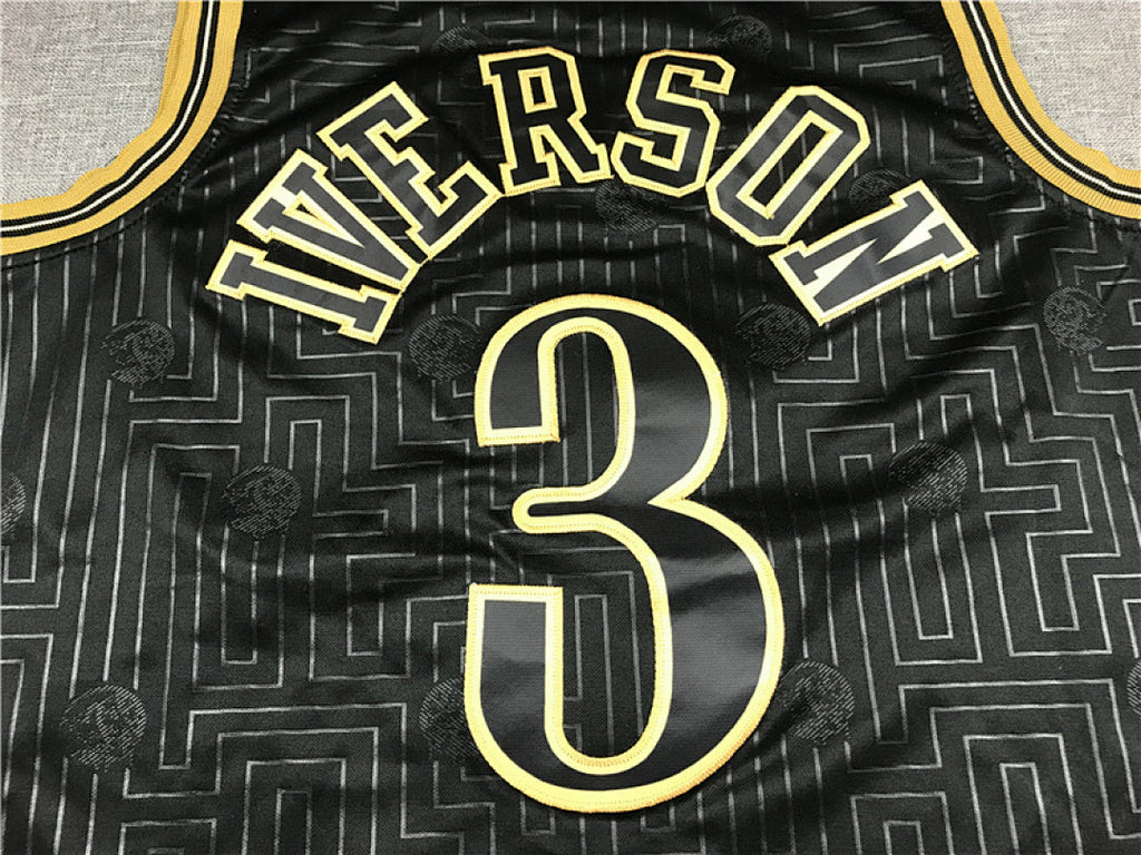 Allen Ezail Iverson #3 Philadelphia 76ers 2000-01 (Year of the Rat Limited Edition) Throwback Embroidered Jersey