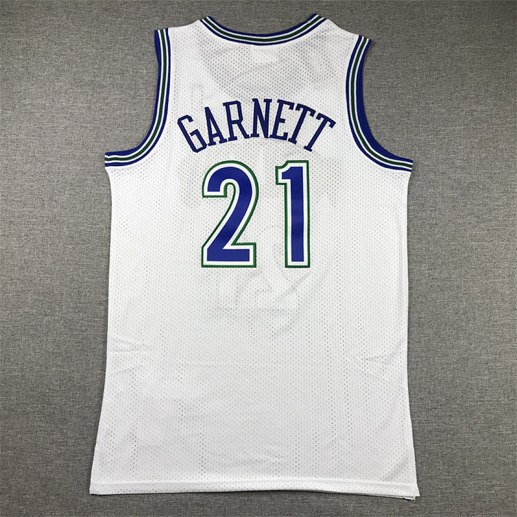Kevin Garnett #21 Minnesota Timberwolves  1995-96 Throwback Embroidered Jersey