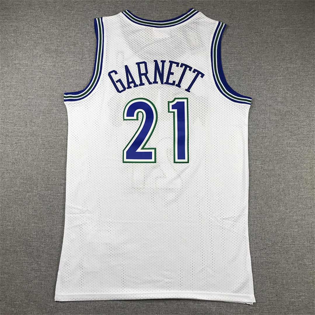 Kevin Garnett #21 Minnesota Timberwolves  1995-96 Throwback Embroidered Jersey