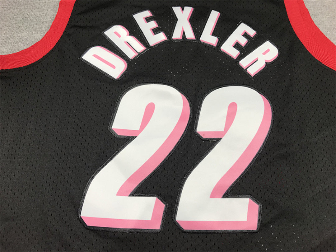 Clyde Drexler#22 Portland Trail Blazers 1991-92 Throwback Embroidered Jersey