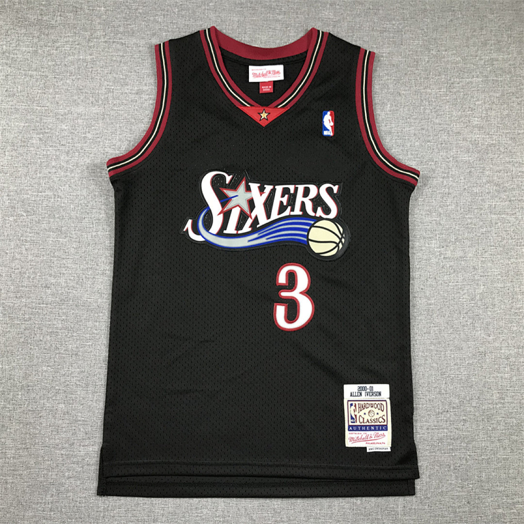 Youth Allen Iverson Philadelphia 76ers #3 City Edition Embroidered Jersey