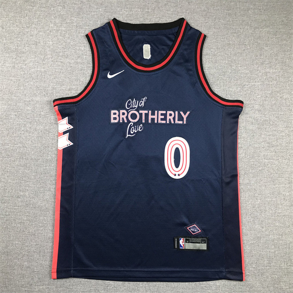 Youth Tyrese Maxey Philadelphia 76ers #0 City Edition Embroidered Jersey
