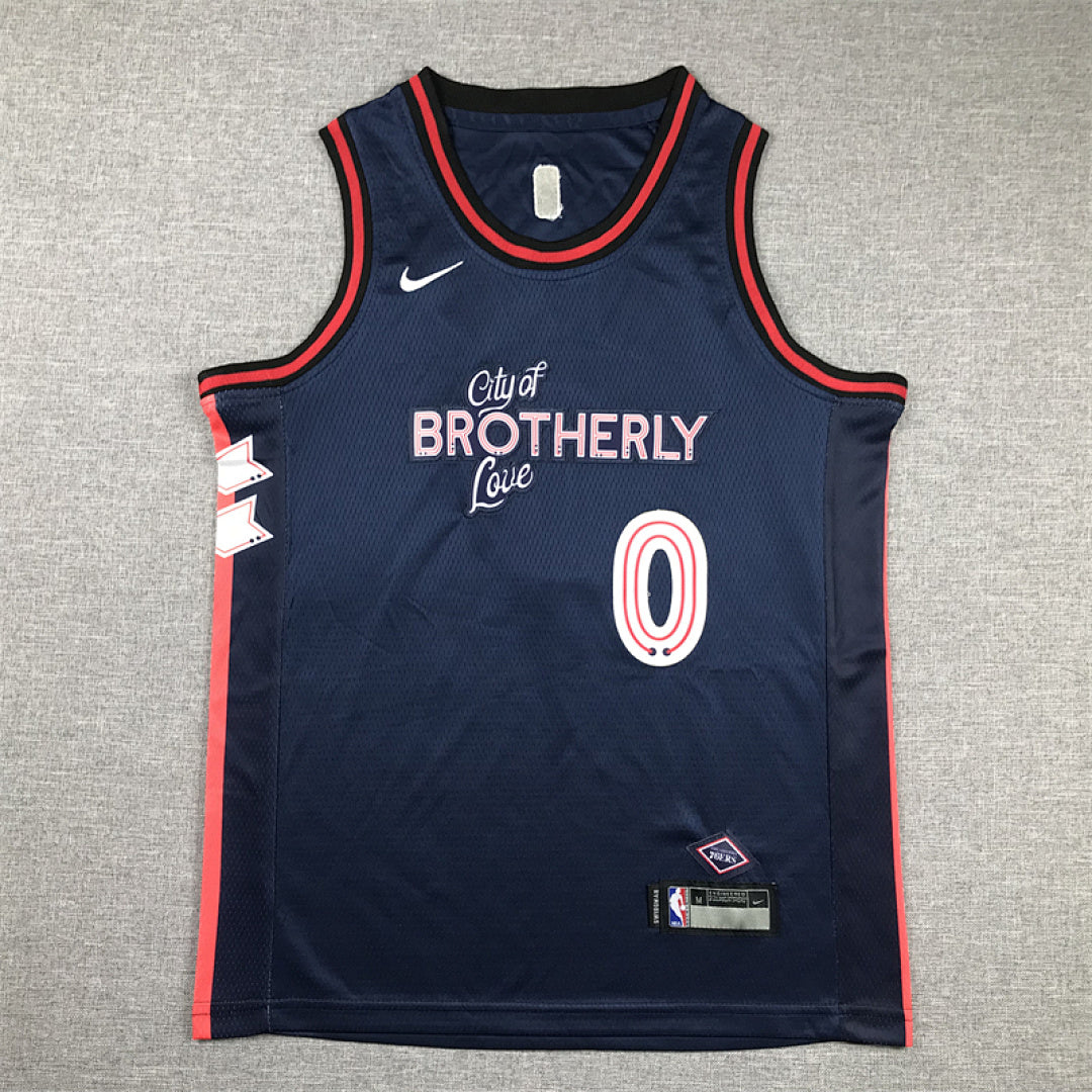 Youth Tyrese Maxey Philadelphia 76ers #0 City Edition Embroidered Jersey