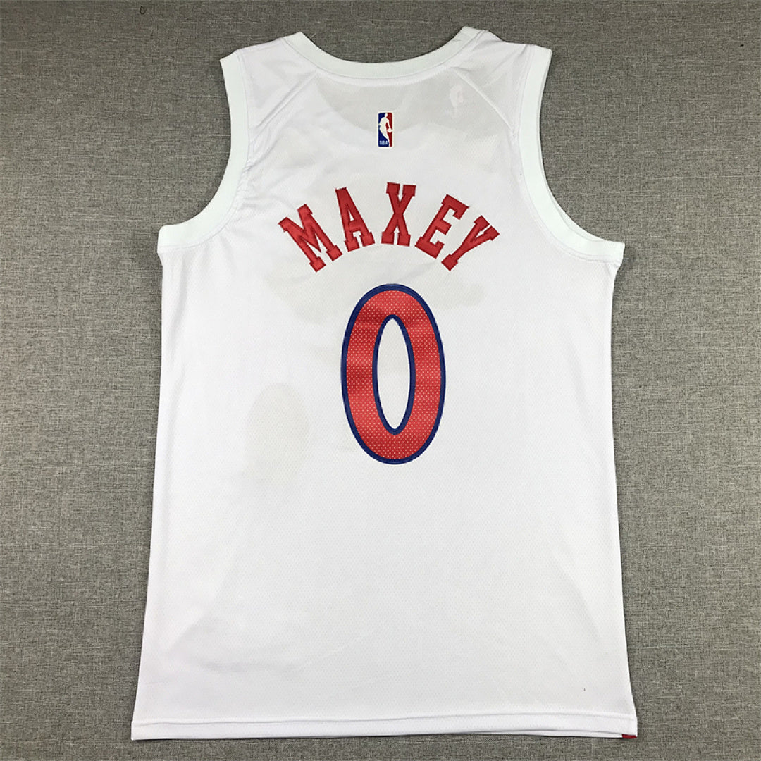 Tyrese Kendrid Maxey #0 Philadelphia 76ers City Edition Swingman Embroidered Jersey