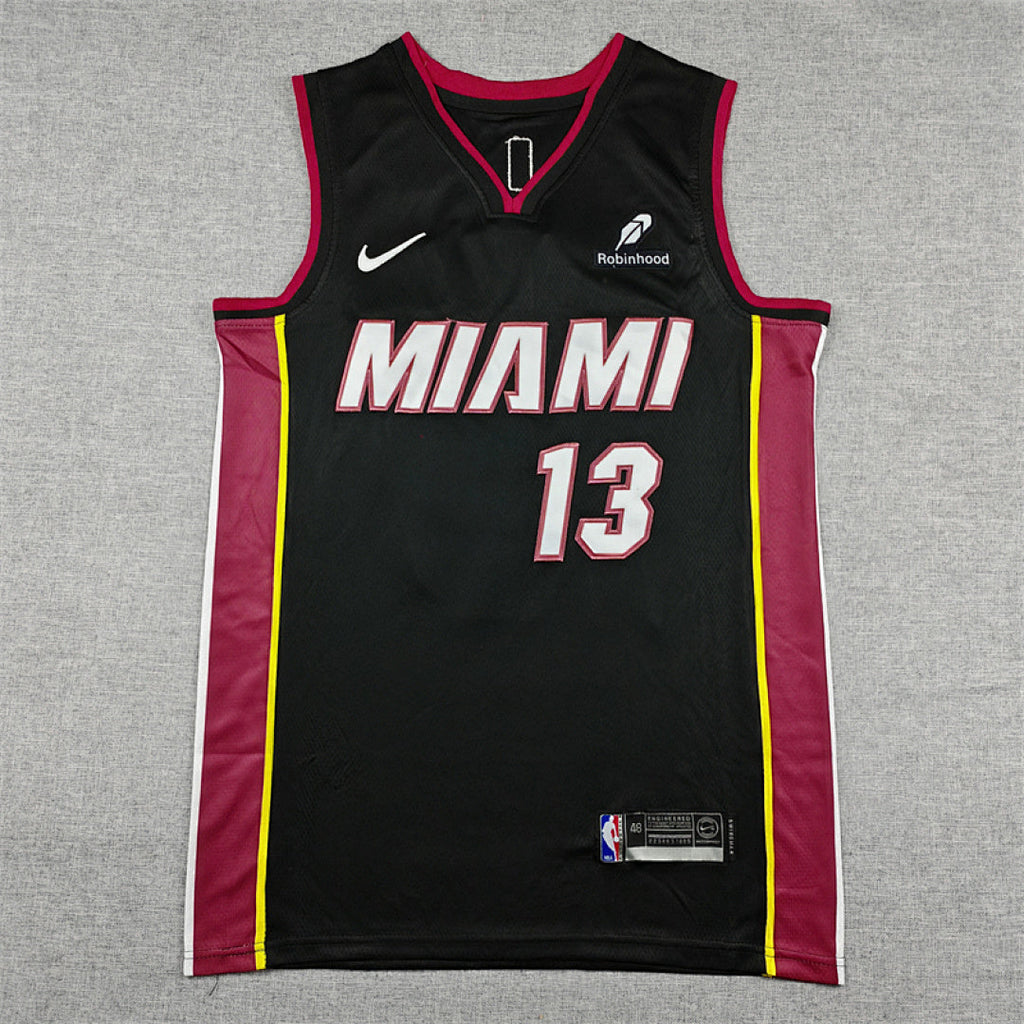 Bam Adebayo# 13 Miami Heat Black City Edition Swingman Embroidered Jersey