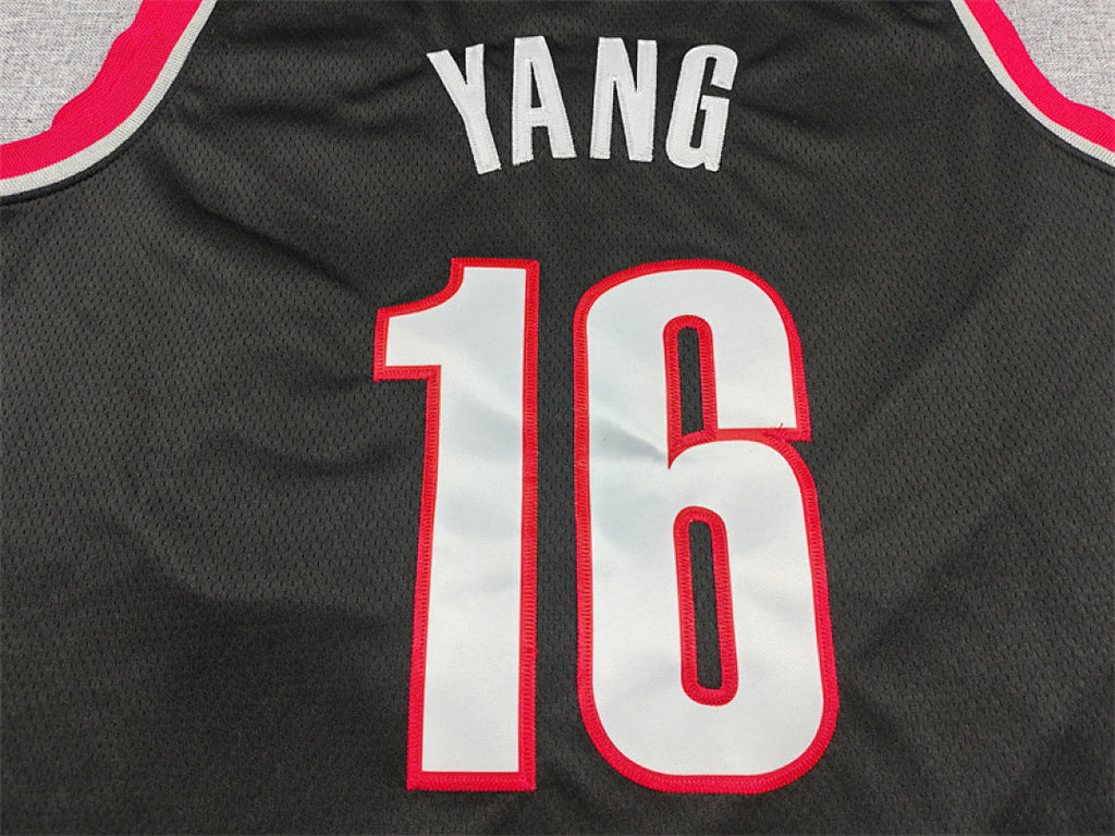 Yang Hansen#16 Portland Trail Blazers  City Edition Swingman Embroidered Jersey