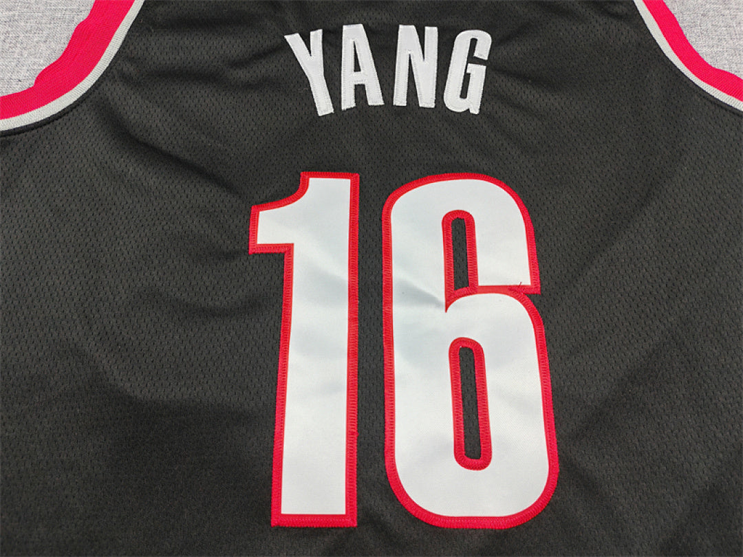 Yang Hansen#16 Portland Trail Blazers  City Edition Swingman Embroidered Jersey