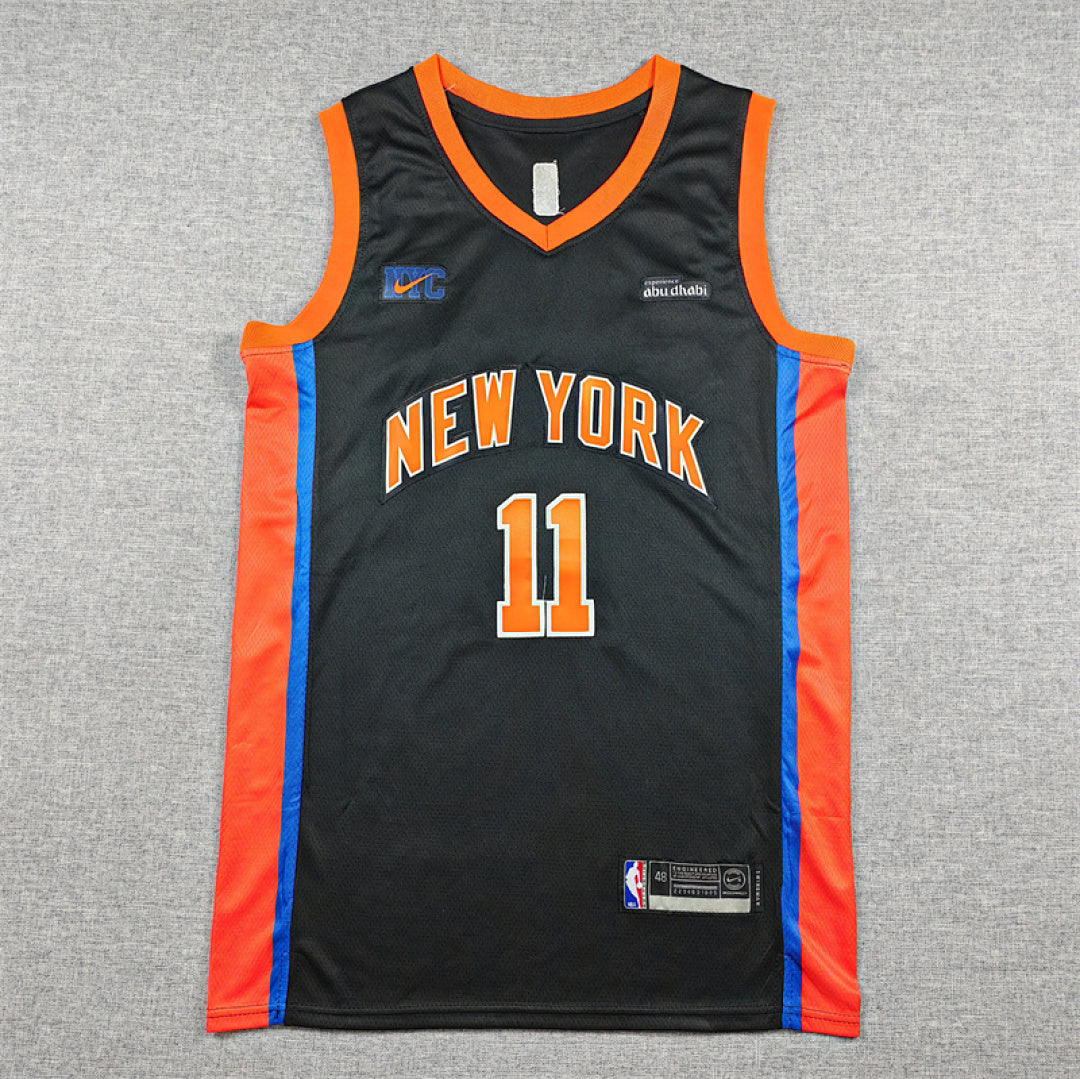 Jalen Brunson#11 New York Knicks Black City Edition Swingman Embroidered Jersey