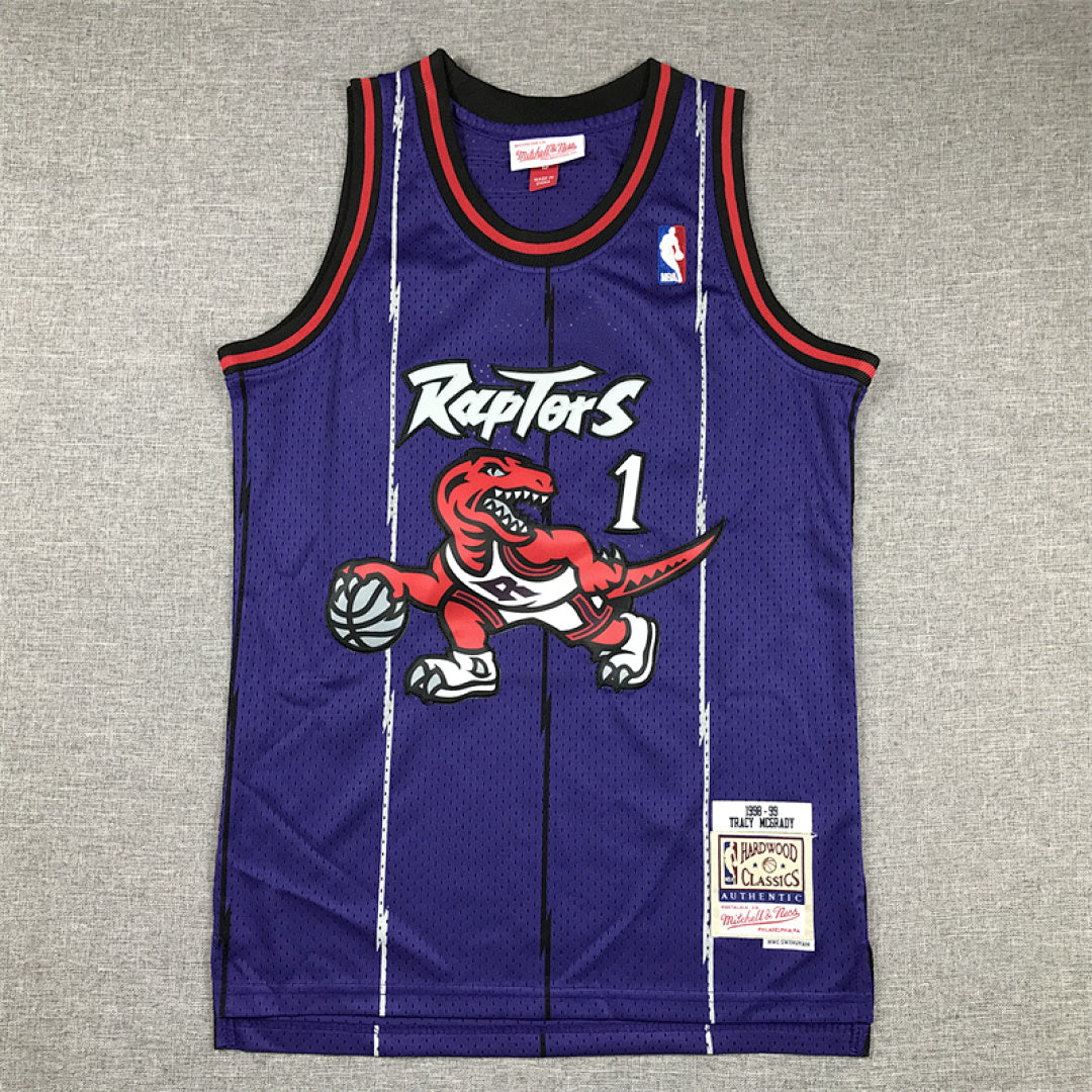 Youth Tracy McGrady Toronto Raptors #1  1998-99 Throwback Embroidered Jersey