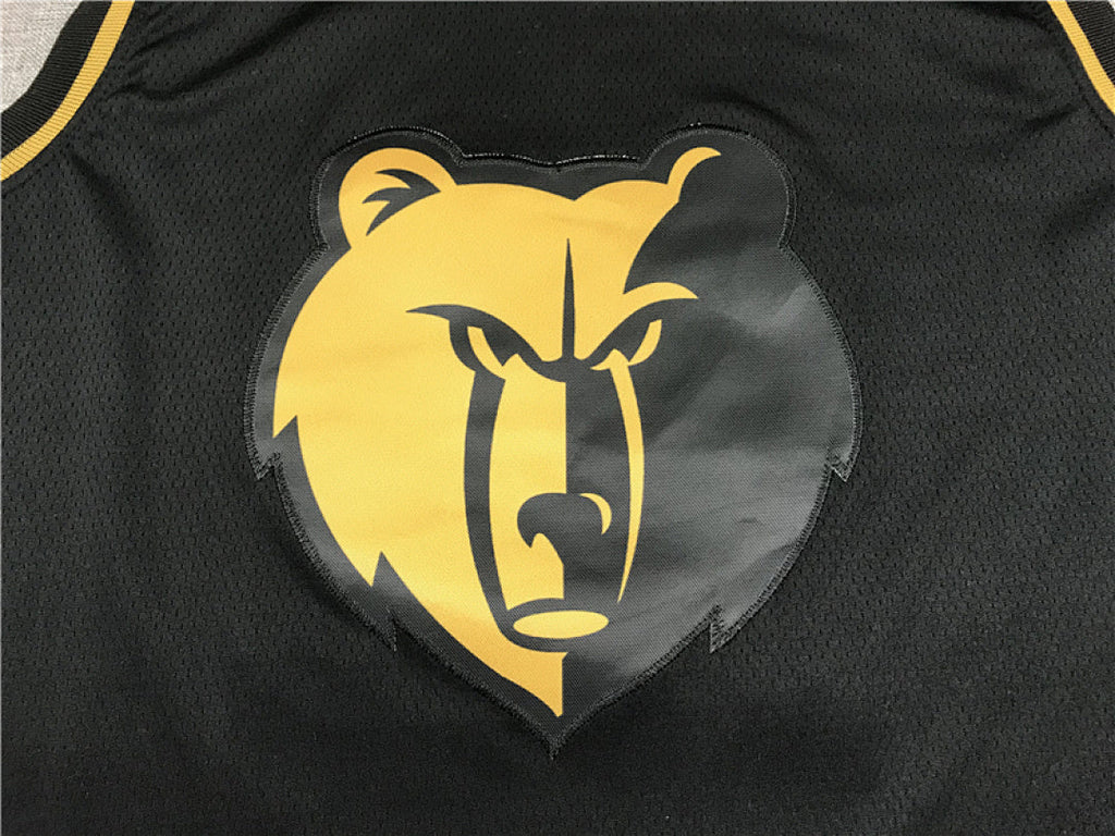 Ja Morant# 12 Memphis Grizzlies  Black & Gold Edition  Embroidered Jersey