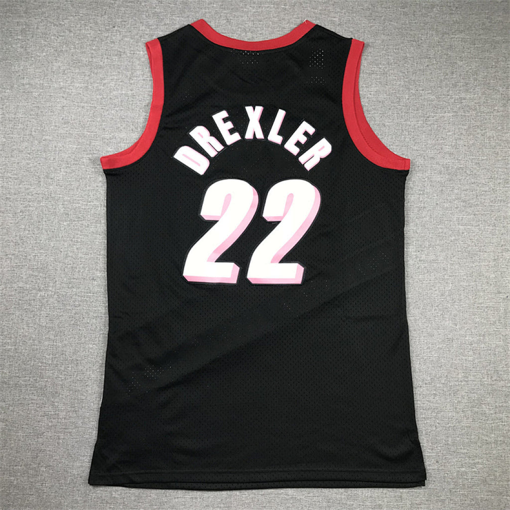 Clyde Drexler#22 Portland Trail Blazers 1991-92 Throwback Embroidered Jersey