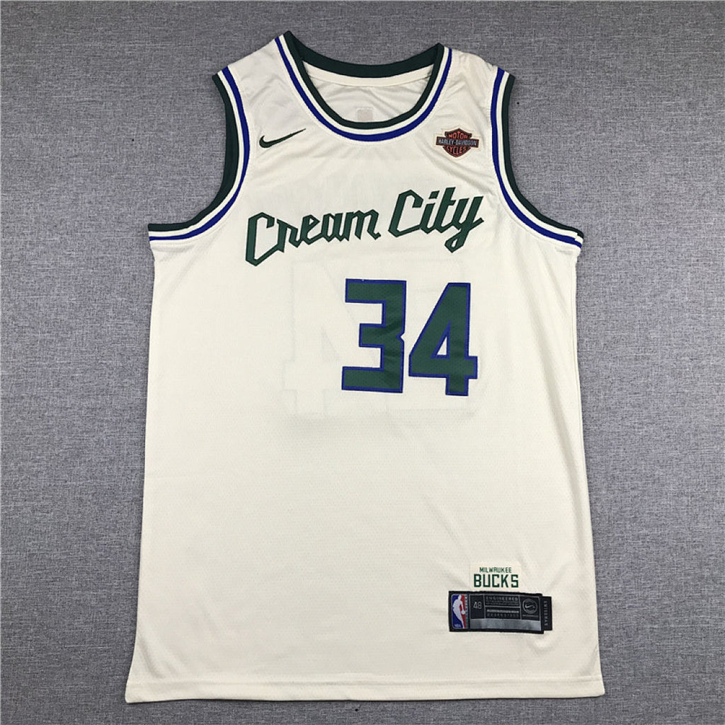 Giannis Antetokounmpo# 34 Milwaukee Bucks City Edition Swingman Embroidered Jersey