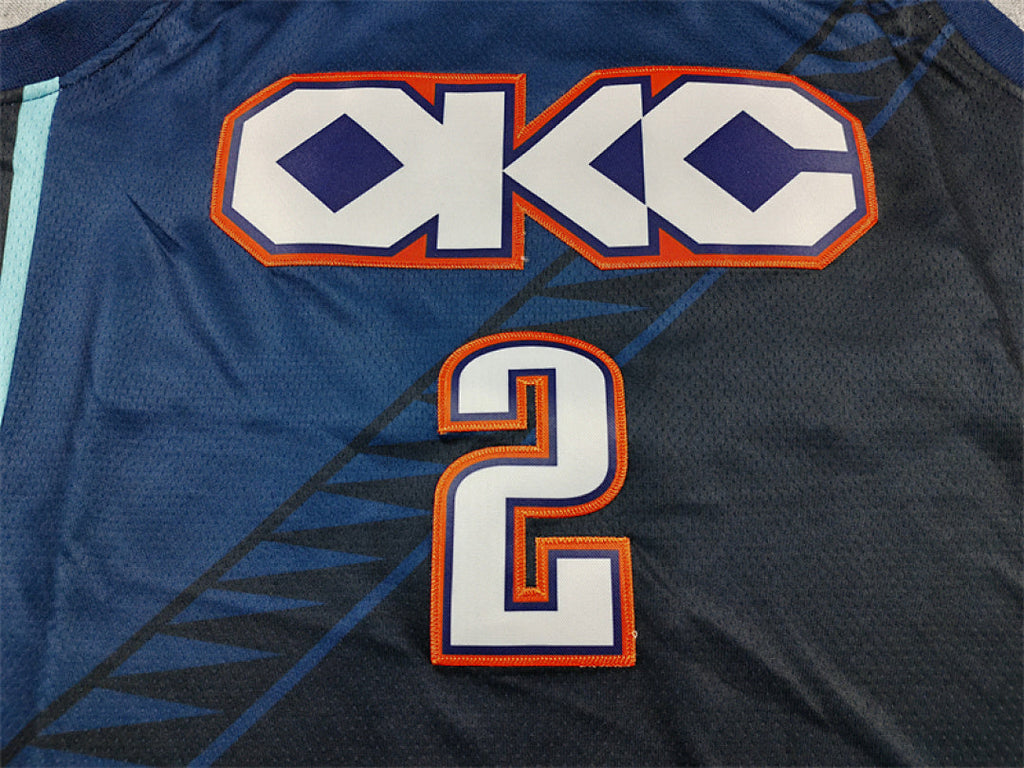 Shai Gilgeous-Alexander#2 Oklahoma City Thunder 2026 Blue City Edition Swingman Embroidered Jersey