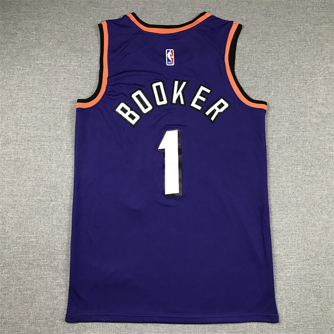 Devin Booker #1 Phoenix Suns Purple City Edition Swingman Embroidered Jersey