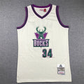 Ray Allen# 34 Milwaukee Bucks Retro Throwback Embroidered Jersey