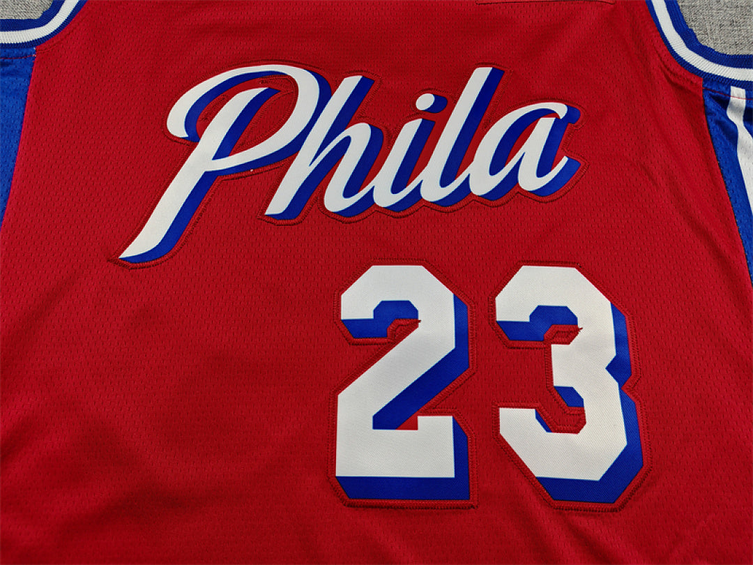 Philadelphia 76ers LeBron James #23 Red Jersey – Embroidered