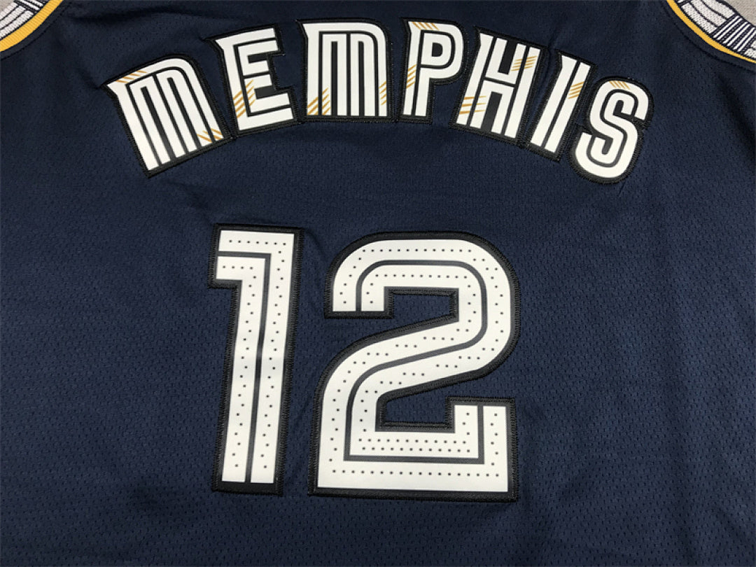 Ja Morant# 12 Memphis Grizzlies 2022 City Edition Swingman Embroidered Jersey