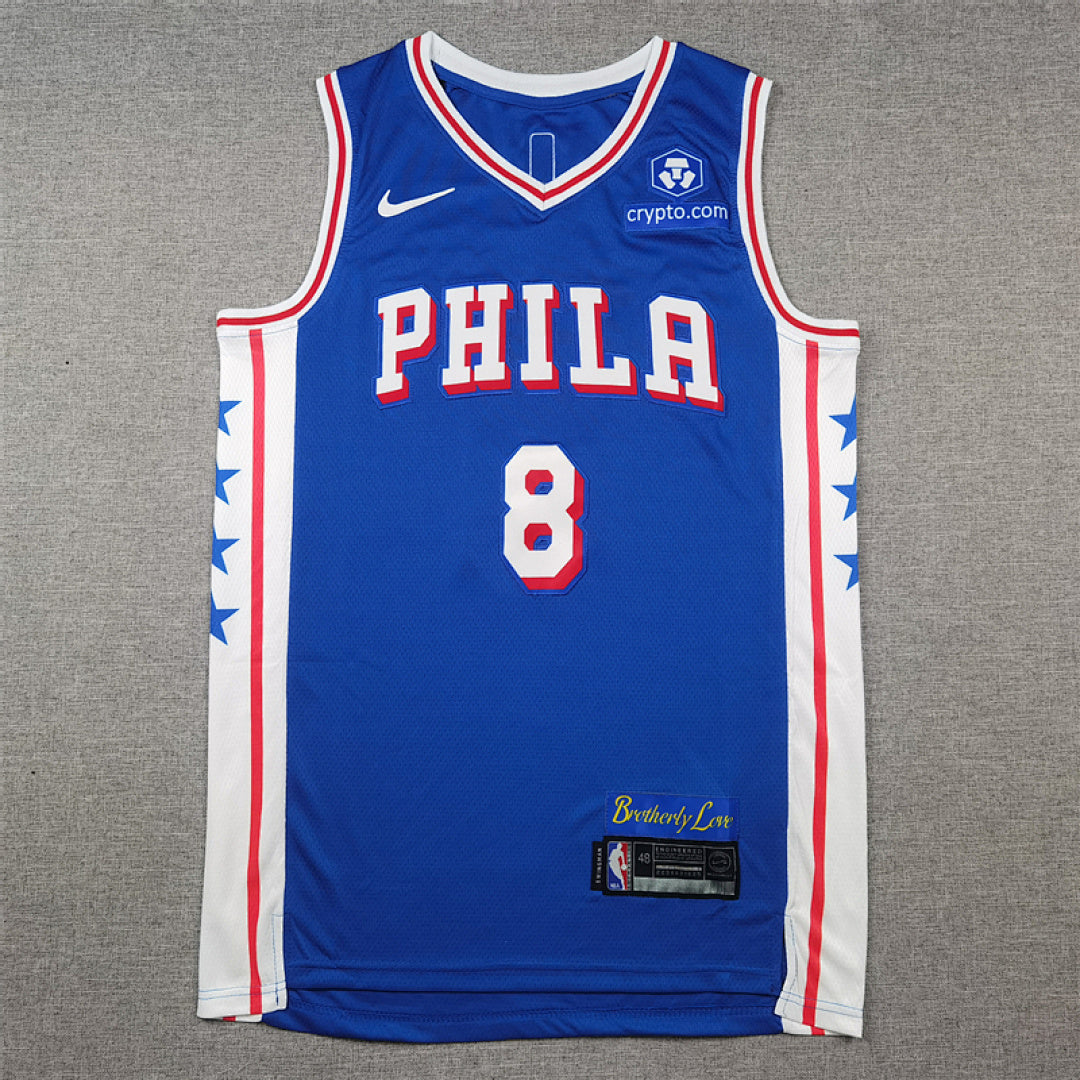 Paul George #8 Philadelphia 76ers City Edition Swingman Embroidered Jersey
