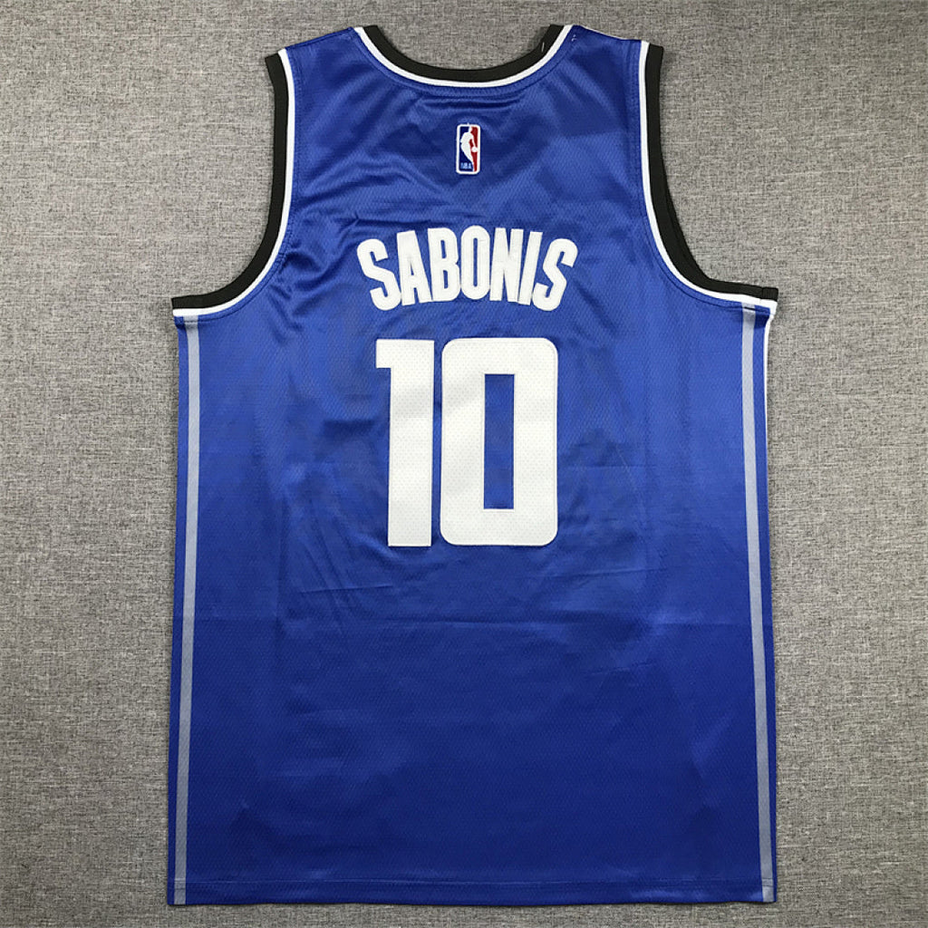 Domantas Sabonis#10 Sacramento Kings Blue City Edition Swingman Embroidered Jersey