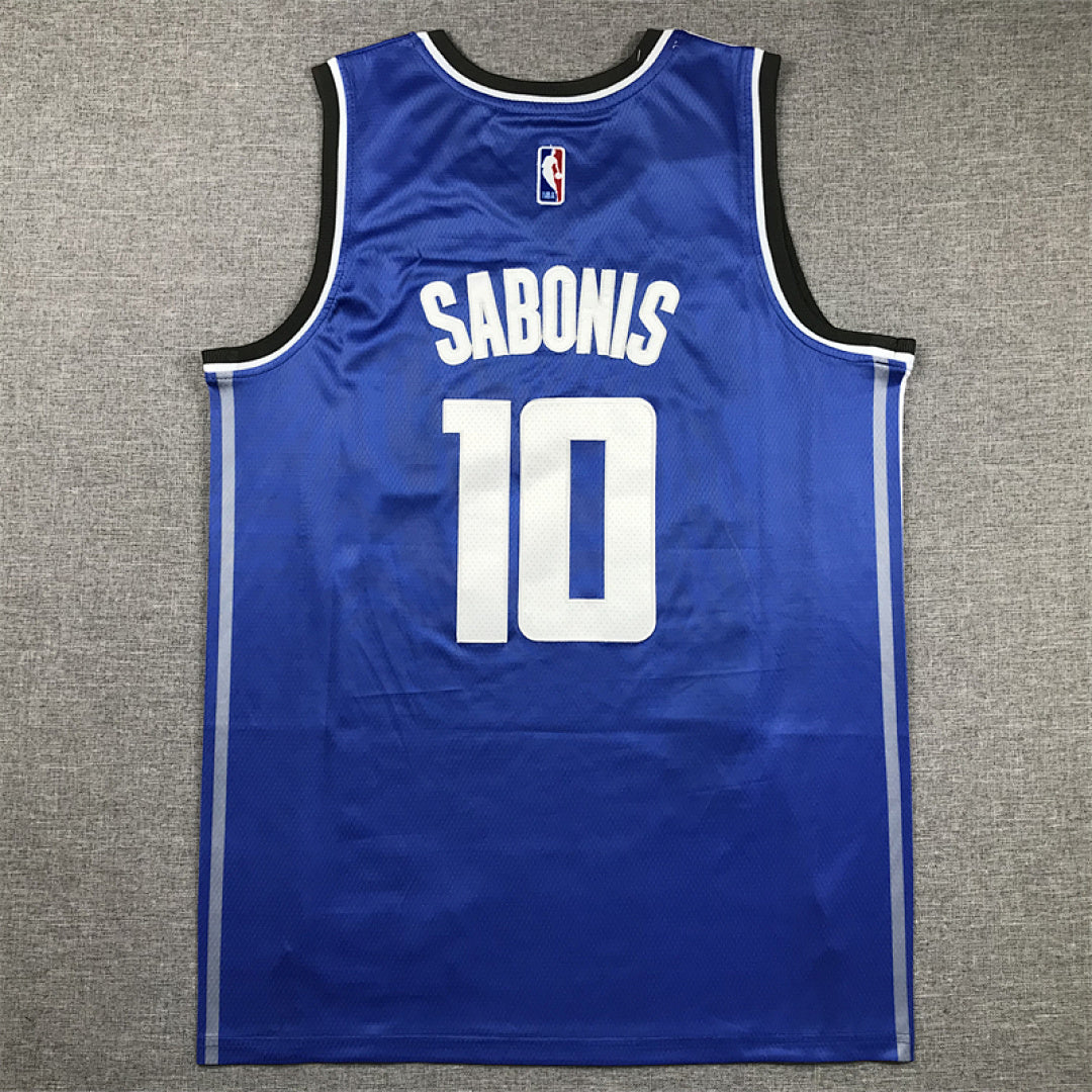 Domantas Sabonis#10 Sacramento Kings Blue City Edition Swingman Embroidered Jersey