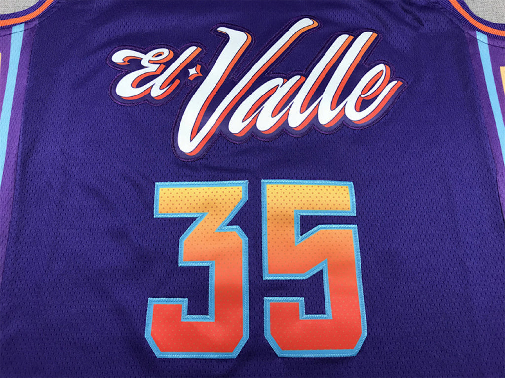 Kevin Durant #35 Phoenix Suns Purple City Edition Swingman Embroidered Jersey