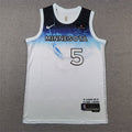 Anthony Edwards #5 Minnesota Timberwolves White City Edition Swingman Embroidered Jersey