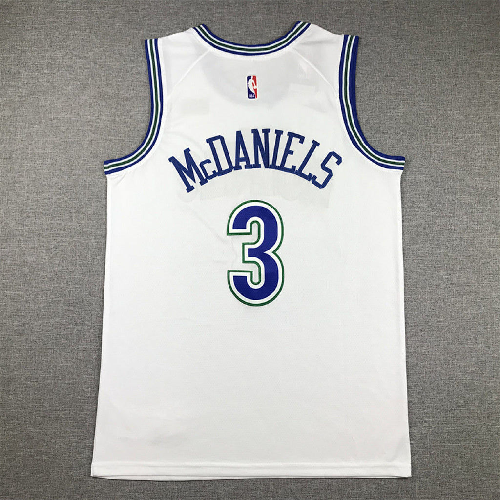 Jaden McDaniels #3 Minnesota Timberwolves White City Edition Swingman Embroidered Jersey