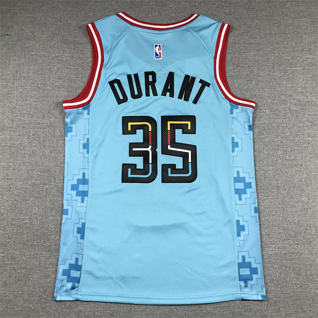 Kevin Durant#35 Phoenix Suns Blue City Edition Swingman Embroidered Jersey