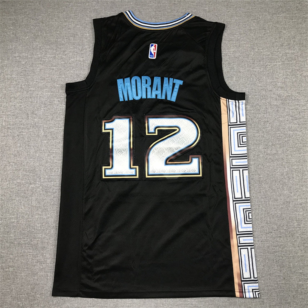 Ja Morant# 12 Memphis Grizzlies 2023 Black City Edition Swingman Embroidered Jersey