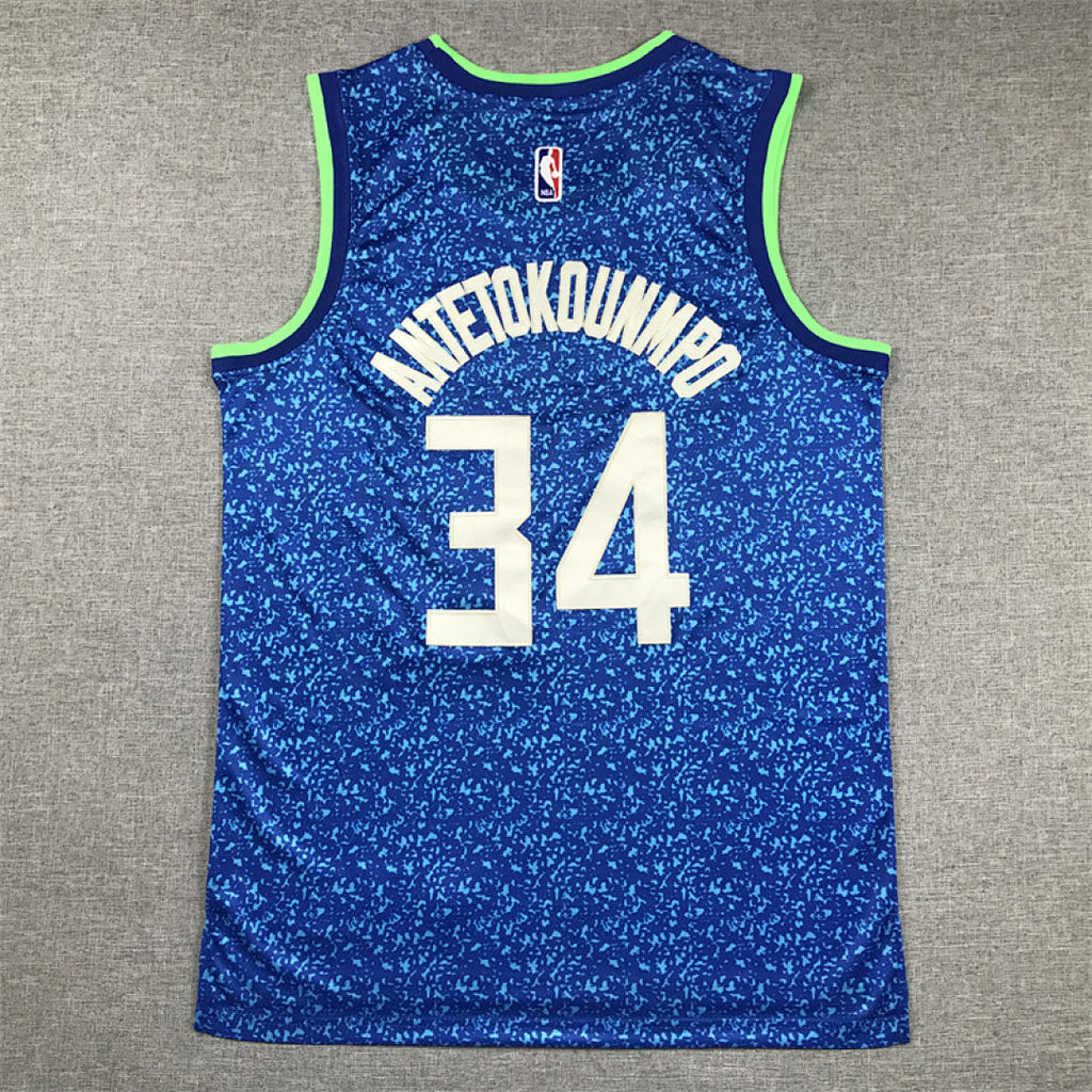 Giannis Antetokounmpo# 34 Milwaukee Bucks 2024 City Edition Swingman Embroidered Jersey
