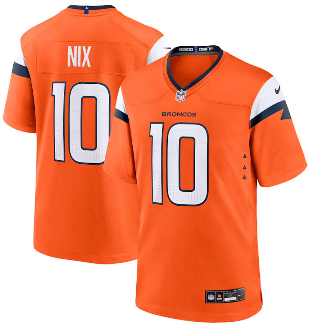 Bo Nix #10 Denver Broncos Jersey