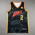 Shai Gilgeous-Alexander#2 Oklahoma City Thunder 2024 Black City Edition Swingman Embroidered Jersey