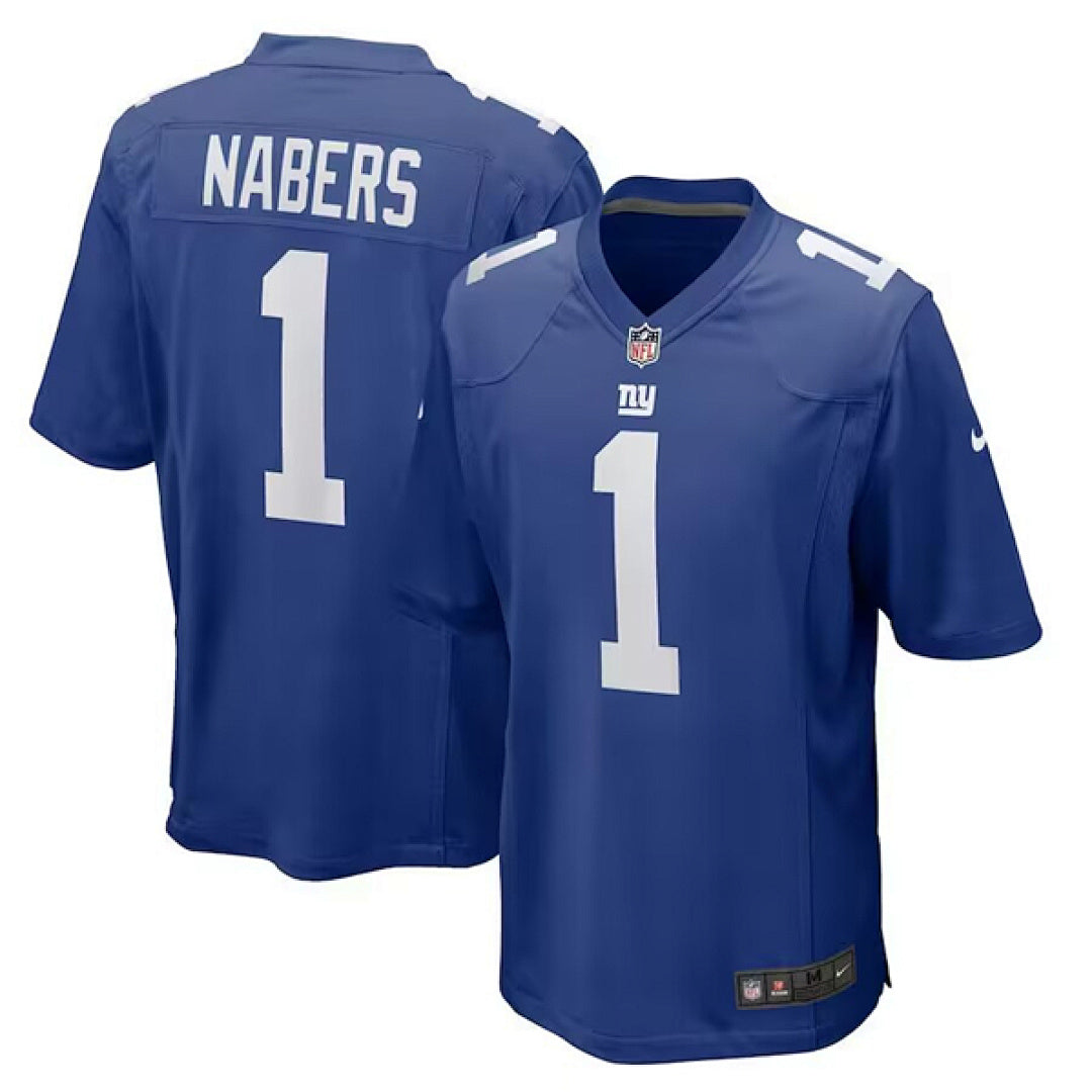Malik Nabers #1 New York Giants Jersey