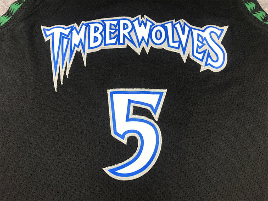 Anthony Edwards #5 Minnesota Timberwolves Black City Edition Swingman Embroidered Jersey