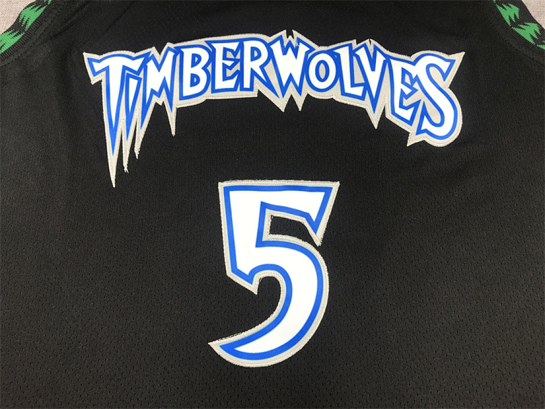 Anthony Edwards #5 Minnesota Timberwolves Black City Edition Swingman Embroidered Jersey