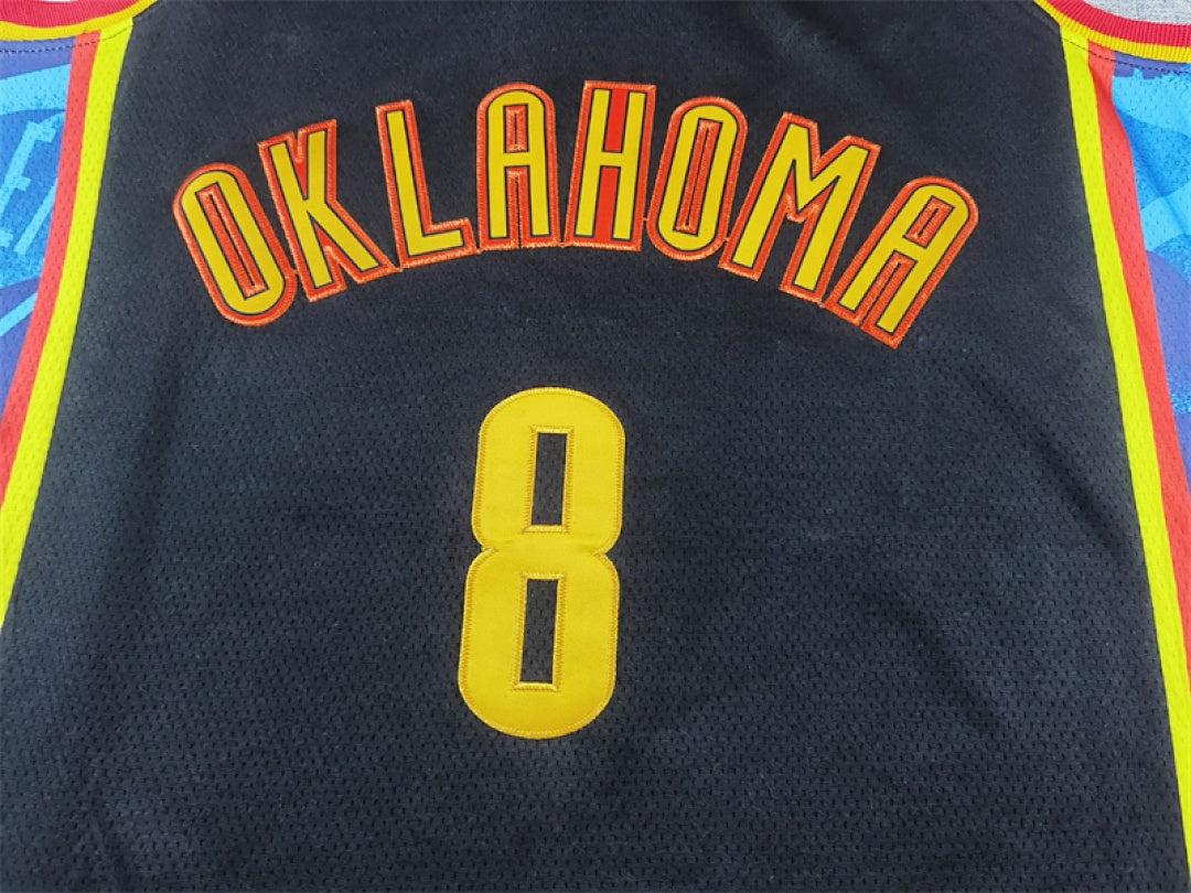 Jalen Williams#8 Oklahoma City Thunder 2025 Black City Edition Swingman Embroidered Jersey