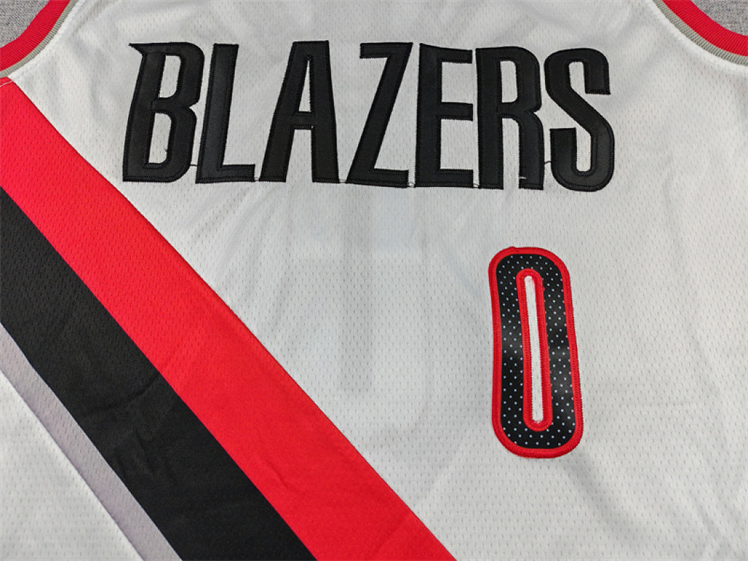 Damian Lillard #0 Portland Trail Blazers White City Edition Swingman Embroidered Jersey