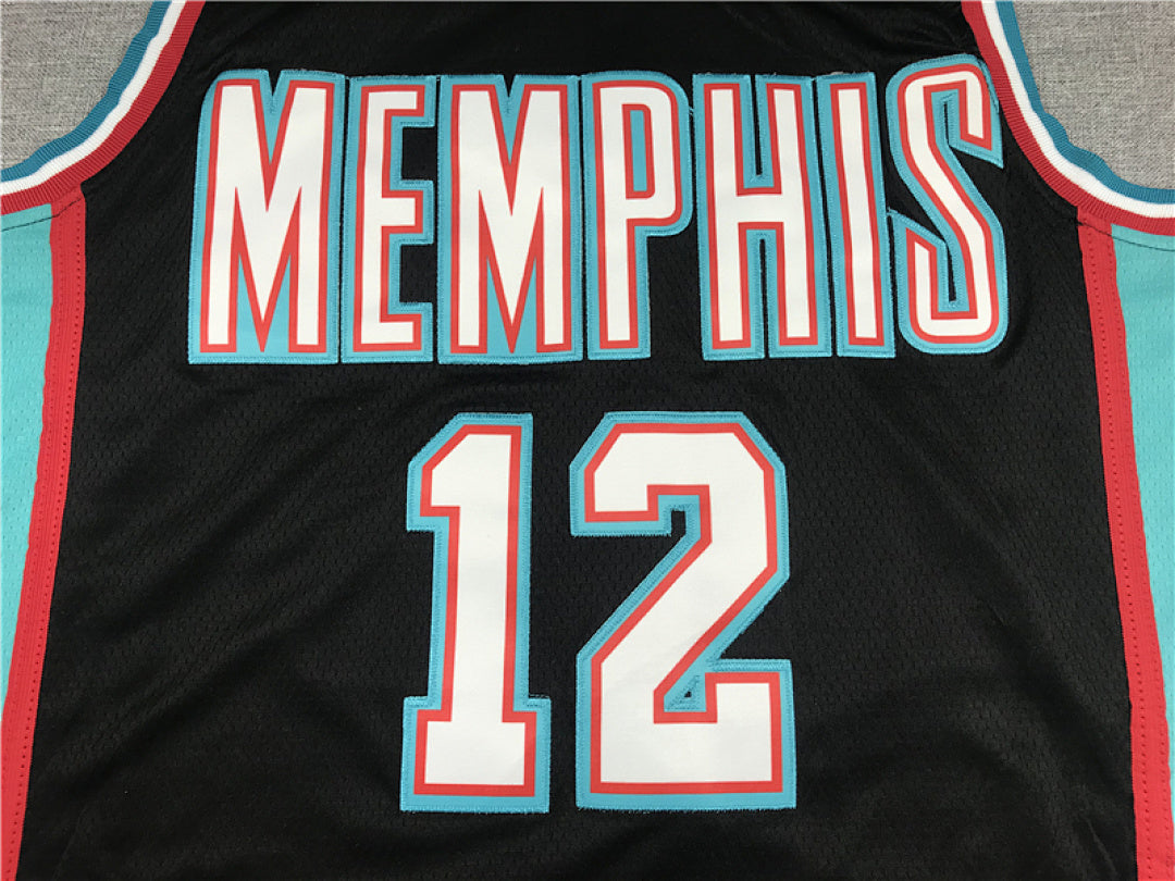Ja Morant# 12 Memphis Grizzlies Black City Edition Swingman Embroidered Jersey